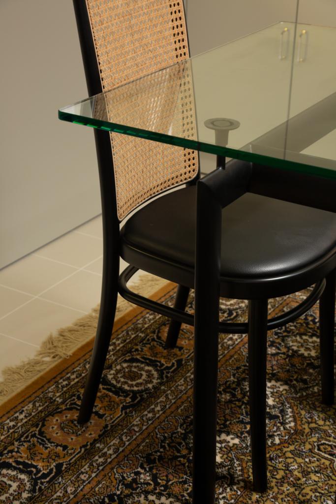 Dining room chair and glass table